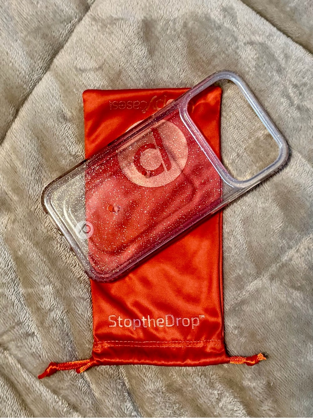 Clear Glitter Loopy Phone Case